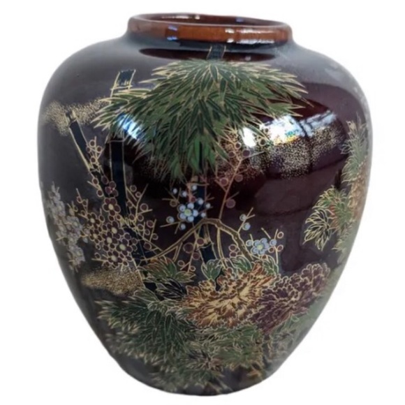 Vintage OMC Otagiri Merchantile Company Japan 8 1/2” x 5” Vase with Lid - Picture 8 of 8